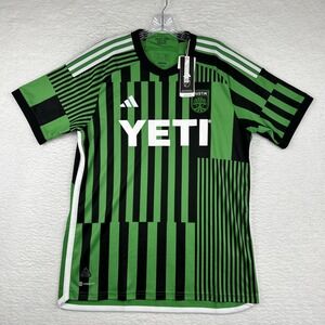 NWT Adidas MLS Austin FC 23/24 Home Soccer Jersey Green Slim Fit YETI Mens Large